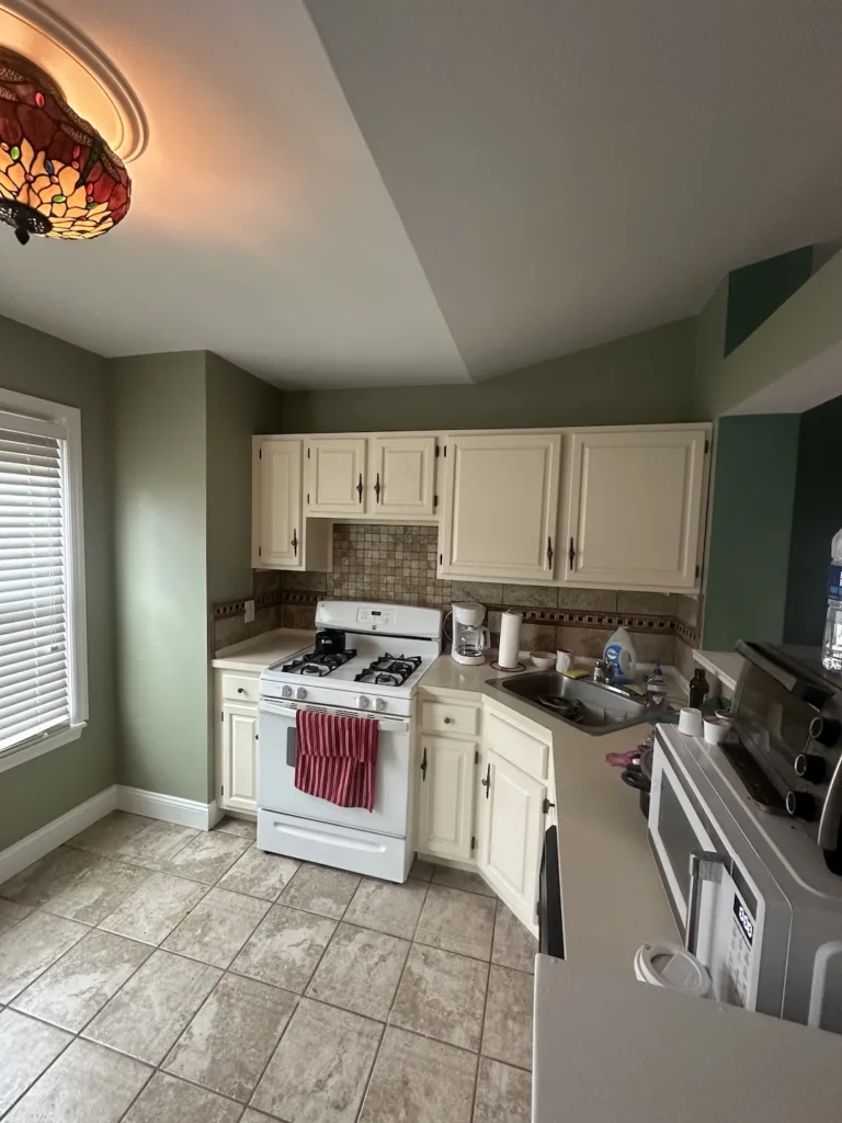 after of a newly refinished kitchen cabinet in ocean county, nj