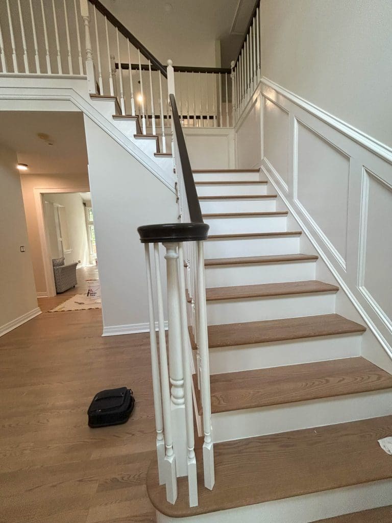 Newly painted home stairs in ocean county, nj