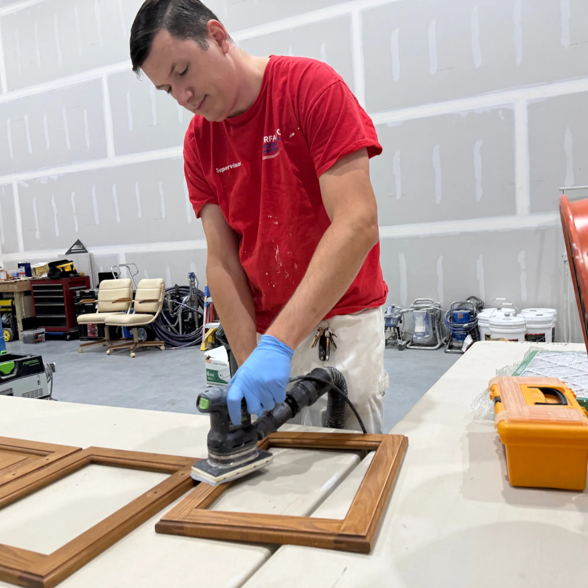 Marc, cabinet refinishing and power washing division leader at Carfagno Professional Painting